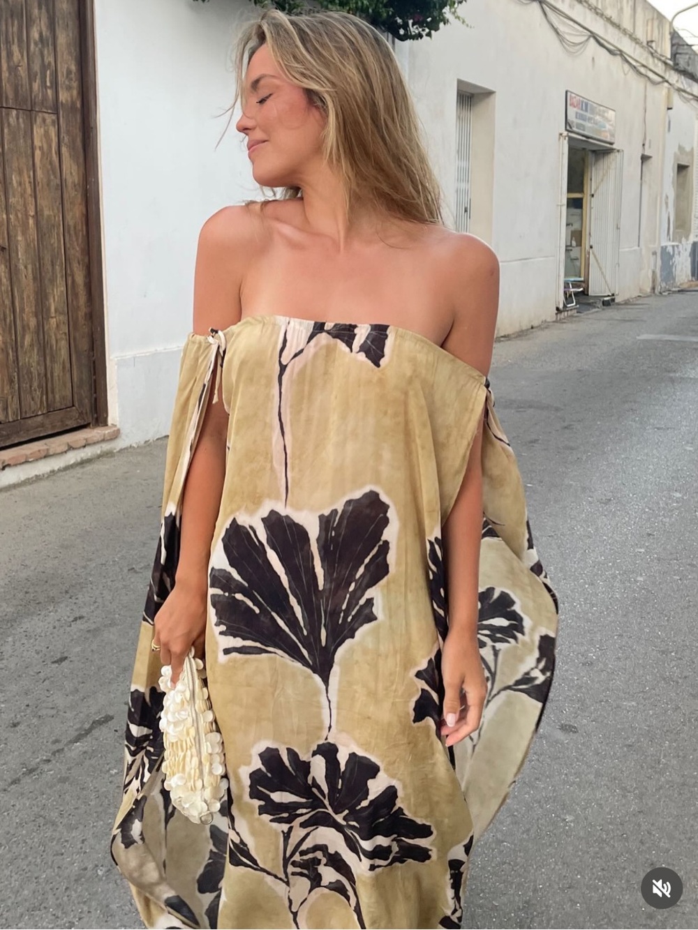 ZARA viral size M L printed cape dress ZW collection